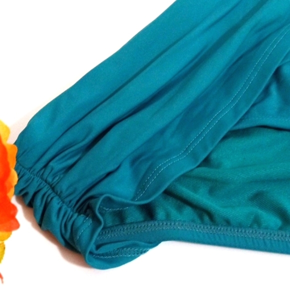 BLEU ROD BEATTIE DEEP WATER RUCHED SARONG BIKINI SWIMSUIT BOTTOM SIZE 6 NWT - Picture 2 of 5